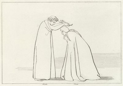 Umiliazione, Purgatorio, Canto 1 (incisione) da John (after) Flaxman