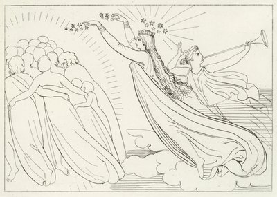 Il bene attivo, Paradiso, Canto 6 (incisione) da John (after) Flaxman