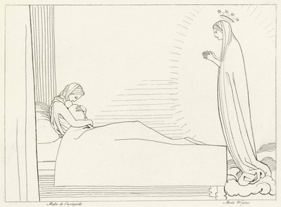 La Nascita di Cacciaguida, Paradiso, Canto 15 (incisione) da John (after) Flaxman