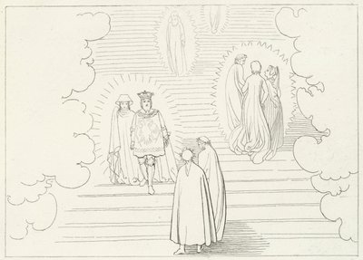 I Gradini Celesti, Paradiso, Canto 21 (incisione) da John (after) Flaxman