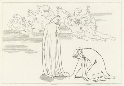 La discesa di Beatrice, Purgatorio, Canto 30 (incisione) da John (after) Flaxman