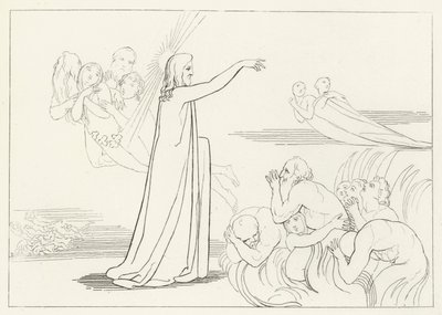 La Discesa di Cristo, Inferno, Canto 4 (incisione) da John (after) Flaxman