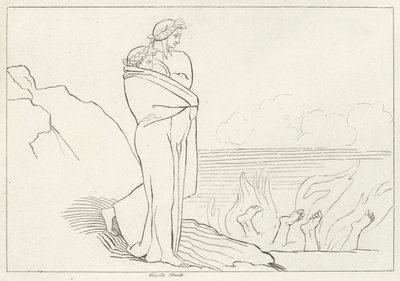 Il golfo della simonia, Inferno, Canto 19 da John (after) Flaxman