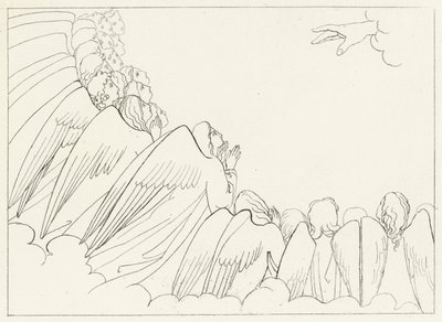 Le Gerarchie, Paradiso, Canto 29 (incisione) da John (after) Flaxman