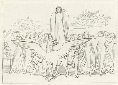 Il carro misterioso, Purgatorio, Canto 31 da John (after) Flaxman