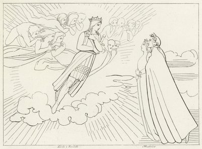Il pianeta Venere, Paradiso, Canto 8 (incisione) da John (after) Flaxman