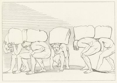 I Superbi, Purgatorio, Canto 11 (incisione) da John (after) Flaxman