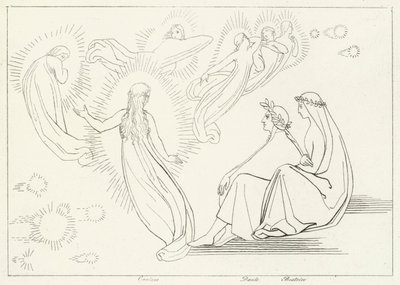 Il ritorno di Cunissa, Paradiso, Canto 9 (incisione) da John (after) Flaxman
