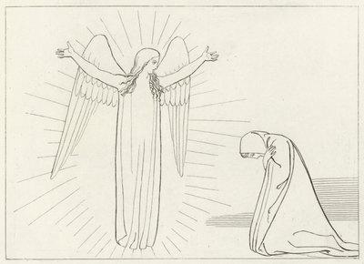 Il saluto, Purgatorio, Canto 10 (incisione) da John (after) Flaxman