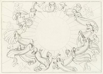 Il Sole, Paradiso, Canto 12 da John (after) Flaxman