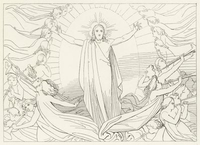 Il trionfo di Cristo, Paradiso, Canto 23 (incisione) da John (after) Flaxman