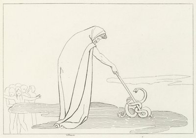 Tiresia, Inferno, Canto 20 (incisione) da John (after) Flaxman