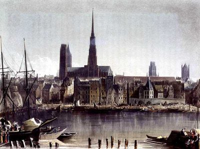 Veduta di Rouen, da 