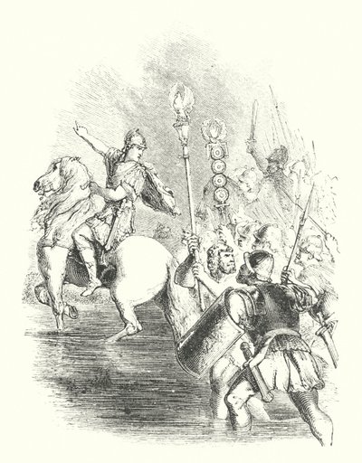 Cesare attraversa il Rubicone da John (after) Gilbert