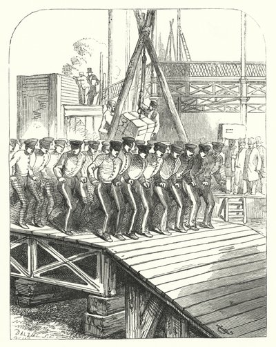 Zappatori e minatori che lavorano sul sito del Crystal Palace, Hyde Park, Londra, sede della Grande Esposizione del 1851 (incisione) da John (after) Gilbert
