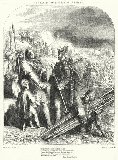 Lo sbarco dei Sassoni in Britannia da John (after) Gilbert