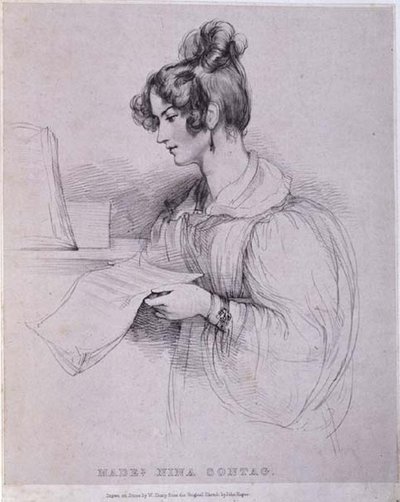 Mademoiselle Nina Sontag, inciso da William Sharp (1803-75) da John (after) Hayter