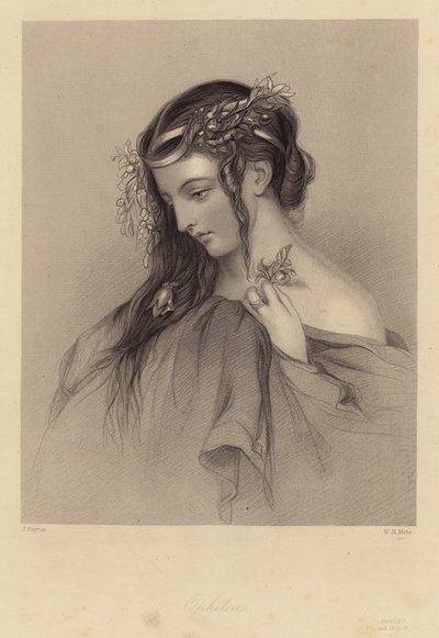 Shakespeare: Amleto, Ofelia, Atto IV, Scena V da John (after) Hayter
