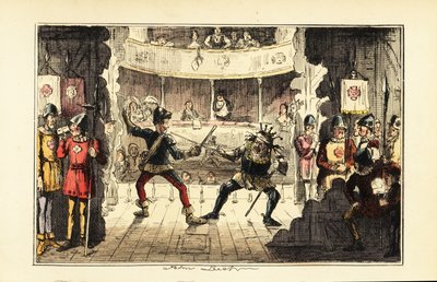 Attori che interpretano Enrico Tudor combattendo Re Riccardo III d