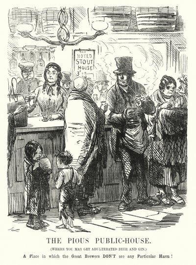 Cartone animato di Punch: La casa pubblica pia da John (after) Leech