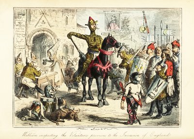 Guglielmo il Conquistatore con il suo esercito di Normanni nel 1066 da John (after) Leech
