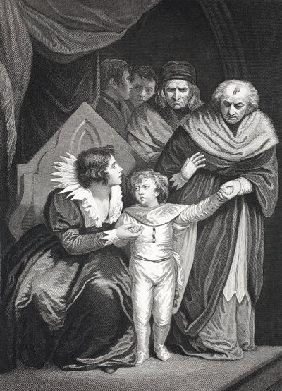 Elizabeth Woodville che consegna suo figlio da John (after) Opie