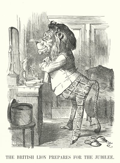 Cartone animato di Punch: Il leone britannico si prepara per il Giubileo - Giubileo d