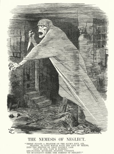 La Nemesi della Negligenza - povertà e crimine a Londra al tempo degli omicidi di Jack lo Squartatore (incisione) da John (after) Tenniel