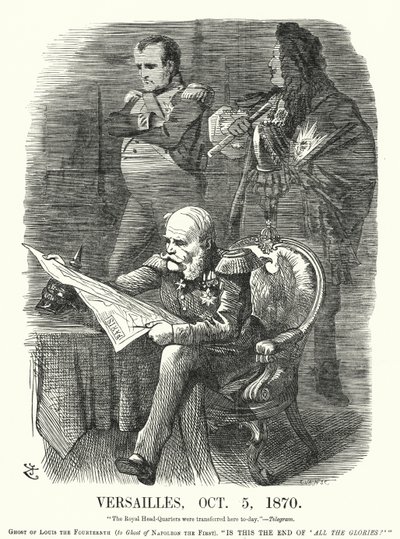 Cartone animato Punch: Versailles, 5 ottobre 1870 - l