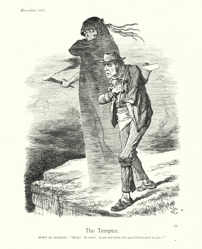 Cartone animato di Sir John Tenniel: Il tentatore da John (after) Tenniel