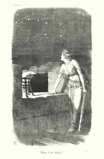 Cartone animato di Sir John Tenniel: "Che notte sarà?" da John (after) Tenniel