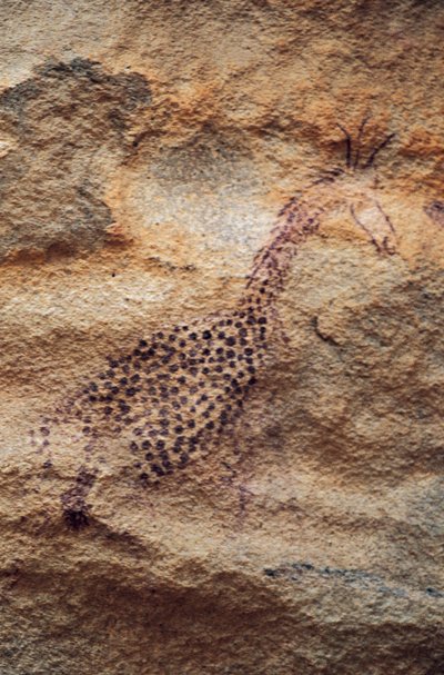Giraffa, pittura rupestre, Periodo Pastorale (4000-2500 a.C.), Tassili n