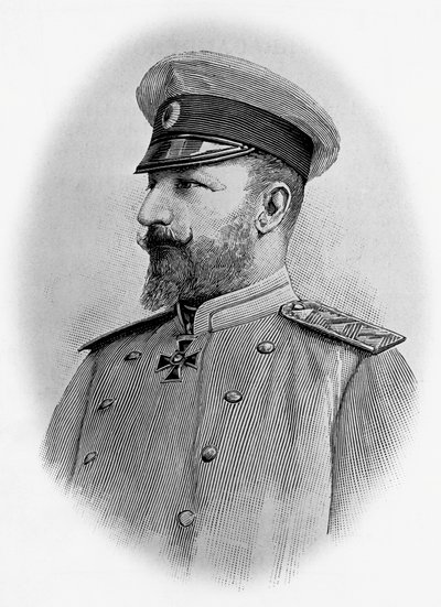 Ritratto di Ferdinando I (1861-1948), Zar di Bulgaria, incisione da Walter Charles Mills
