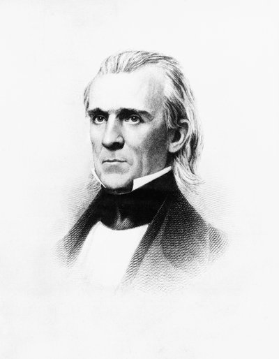 Ritratto di James Knox Polk (1795-1849), avvocato e politico americano che fu l