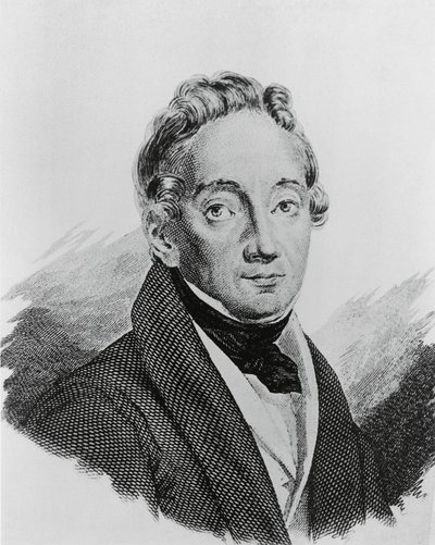 Ritratto di Pietro Colletta (1775-1831), generale e storico italiano, incisione da Walter Charles Mills