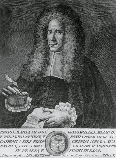 Ritratto di Pirro Maria Gabbrielli (1643-1705), filosofo italiano e professore di medicina teorica e botanica da Walter Charles Mills