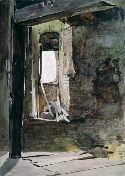 Interno del mulino a vento sul campo di battaglia di Crecy da John Absolon