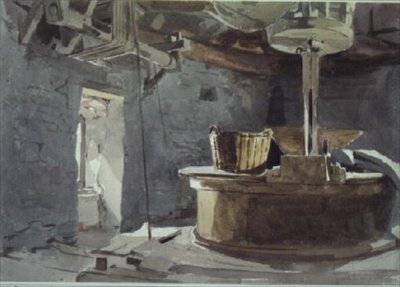 Il piano superiore del mulino a vento sul campo di battaglia di Crécy da John Absolon