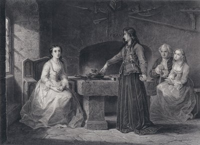 Illustrazione per Il pirata di Sir Walter Scott (incisione) da John Adam P. Houston