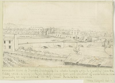 Ponte e città di Burton-upon-Trent da John Allport