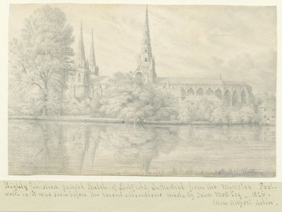 Cattedrale di Lichfield - Vista Sud-Ovest da John Allport