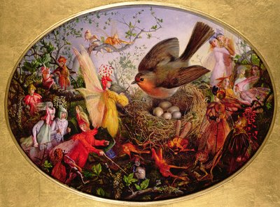Il pettirosso difende il suo nido da John Anster Fitzgerald
