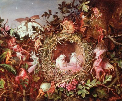 Fate in un nido di uccelli da John Anster Fitzgerald