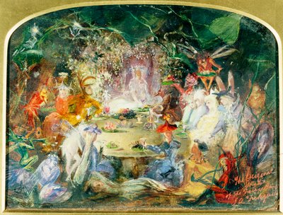 Il disegno originale per Il Banchetto delle Fate da John Anster Fitzgerald