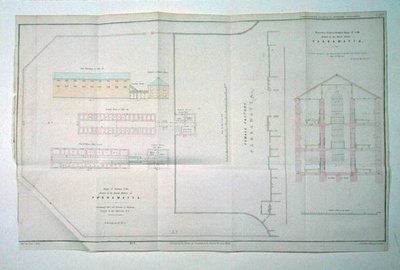 Gamma di celle solitarie erette alla Female Factory a Parramatta, Nuovo Galles del Sud da John Arrowsmith