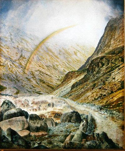 Una strada di montagna, tempo di alluvione (Serie Honsiter n.3) 1868 da John Atkinson Grimshaw