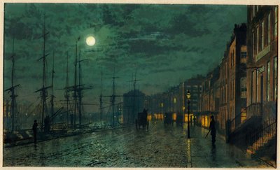 Darsene della città al chiaro di luna da John Atkinson Grimshaw