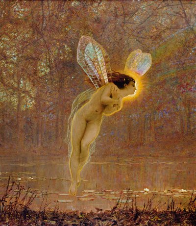 Iride, dettaglio della fata da John Atkinson Grimshaw