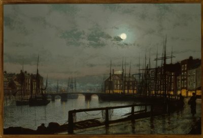 Whitby di J.A. Grimshaw, dipinto, 1883 da John Atkinson Grimshaw