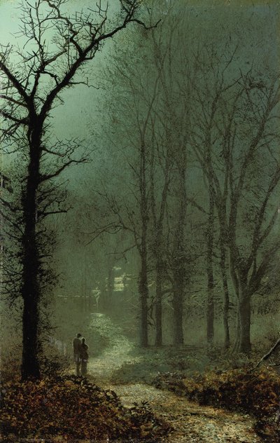 Amanti in un bosco al chiaro di luna, 1873 da John Atkinson Grimshaw